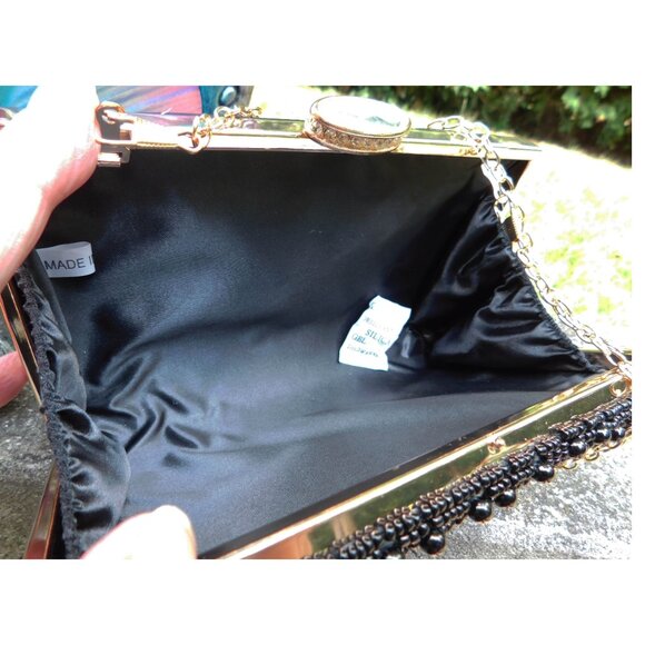 2 Beaded Floral Pretty Clutch shoulder Chain Purses Bags - Picture 8 of 9